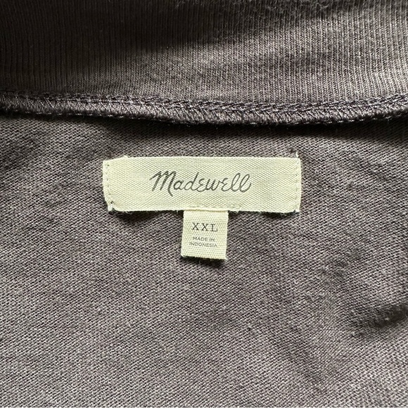 Madewell Cardigan Organic Cotton Crop Sweater Button Front Deep Coal Gray XXL - Picture 10 of 14